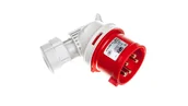 Gniazdka elektryczne - PCE Wtyczka przenośna kątowa 16A 5P 400V czerwona IP44 TWIST 8015-6 8015-6 - miniaturka - grafika 1