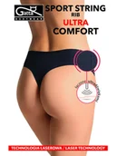 Majtki damskie - Stringi Sport Ult Rib Black (Rozmiar L) - miniaturka - grafika 1