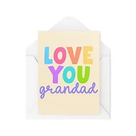 Kartki okolicznościowe i zaproszenia - Śmieszne nowości kartki z życzeniami | Love You Grandad | Urodziny Dzień Ojca Dziadek Myślący o Tobie Przekomarzanie się Zabawny żart | CBH1294 - miniaturka - grafika 1