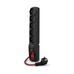 Acar Listwa zasilająca F5 przeciwprzepięciowa POWER 5 gniazd 5 m czarna W2291 W2291 - Listwy zasilające - miniaturka - grafika 1