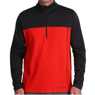 Bielizna termoaktywna SPYDER Mens Charger 1/2 Zip red M - Bielizna sportowa męska - miniaturka - grafika 1