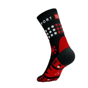 COMPRESSPORT skarpetki trekkingowe TREKKING SOCKS black/core red/white - Skarpetki sportowe męskie - miniaturka - grafika 9