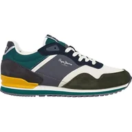 Trampki męskie - Pepe Jeans Męskie trampki LONDON LIFE M, zielone (KHAKI GREEN), 48 EU, Zielony khaki zielony, 46 EU - miniaturka - grafika 1