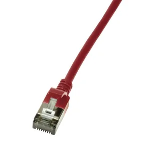 LogiLink Slim U/FTP kabel sieciowy Czerwony 0,5 m Cat6a U/FTP (STP) - Patchcordy - miniaturka - grafika 1