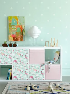 Naklejki Ikea Kallax Flamingi - Naklejki na drzwi i meble - miniaturka - grafika 1