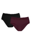 Majtki damskie - Majtki figi Fonza 2-pak Henderson czarny, bordowy XL - miniaturka - grafika 1