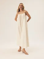 Sukienki - Sukienka Verona Esotiq kremowy L/XL - miniaturka - grafika 1