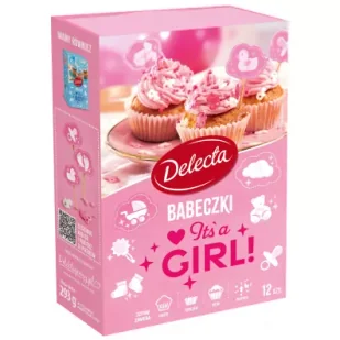 Delecta Babeczki It`s A Girl 293 g - Dodatki do ciast w proszku - miniaturka - grafika 1