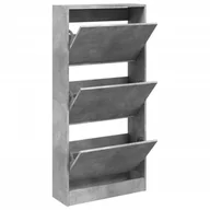 Szafki na buty - vidaXL Szafka na buty betonowa szara 60x21x125,5 cm materiał drewnopochodny - miniaturka - grafika 1