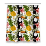Zasłony - Gotowa zasłona z nadrukiem 150x160 Tukan i Ananas, Fabricsy - miniaturka - grafika 1