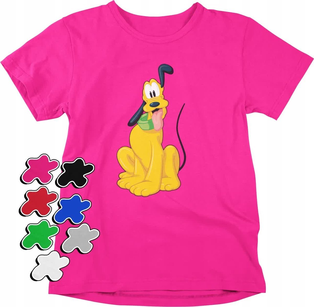 Koszulka T-Shirt Dziecięca Z Nadrukiem Myszka Miki Minnie Pluto -M 134-140