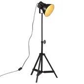 Lampy stojące - vidaXL Lampa stołowa, 25 W, czarna, 35x35x65/95 cm, E27 - miniaturka - grafika 1