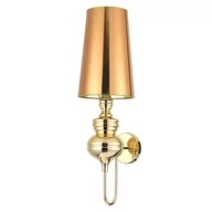 Lampy ścienne - KKS Abażurowa lampa ścienna QUEEN MB-8046-18 klasyczna czarna złota - miniaturka - grafika 1