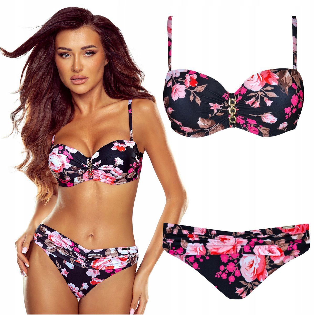 Strój kąpielowy dwuczęściowy push up GABBIANO Ashley 02/B 38D M 75D