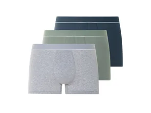 esmara Men Bokserki męskie z biobawełną, 3 pary (ciemnoniebieski/szary/zielony, 5/M) - Majtki męskie - miniaturka - grafika 1
