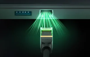 Kabel sieciowy w oplocie kat. 8 Baseus Ethernet RJ45, 40Gbps, 8m (czarny) - Kable miedziane - miniaturka - grafika 11