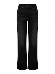 ONLY CZARNE JEANSY WYSOKI STAN PROSTE GŁADKIE XS DRK - Spodnie damskie - miniaturka - grafika 1