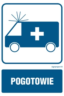 RF003 POGOTOWIE, PN - PŁYTA PCV 1MM; (250X375MM) - Systemy ekspozycyjne i znaki informacyjne - miniaturka - grafika 1
