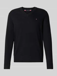 Sweter o kroju regular fit z mieszanki bawełny i kaszmiru - Swetry męskie - miniaturka - grafika 1