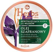 Maski do włosów - Herbs HERBS Rewitalizująca maska Olej Szafranowy do cienkich i pozbawionych blasku włosów HEM0009 - miniaturka - grafika 1