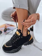 Sneakersy damskie - Sneakersy damskie LIZZE czarne Dstreet ZY0456-38 - miniaturka - grafika 1