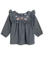 Kaftaniki dla niemowląt - COOL CLUB Bluzka w kolorze antracytowym - miniaturka - grafika 1