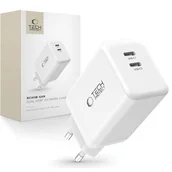Ładowarki do telefonów - Ładowarka sieciowa TECH-PROTECT NC45W-GAN PD45W Biały - miniaturka - grafika 1