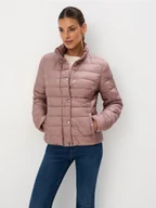 Kurtki damskie - Mohito - Pikowana kurtka - różowy - miniaturka - grafika 1