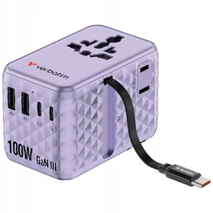 Adapter podróżny Verbatim Charge 'n' Travel GaN III globalny 1xUSB-C PD 3.0 30193 - Adaptery i przejściówki - miniaturka - grafika 2