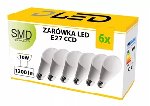 6x Żarówka LED E27 1200lm 10W CCD NEUTRALNA - Żarówki LED - miniaturka - grafika 1