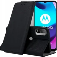 Etui i futerały do telefonów - Etui Z Klapką Do Moto E20 / E30 / E40 Czarne Zamykane Magnetyczne Kabura - miniaturka - grafika 1