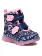 Buty dla dziewczynek - Skechers Śniegowce Power Paint 302653N/NVMT Granatowy - miniaturka - grafika 1