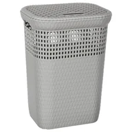Kosze na bieliznę - DEA-home dea homeart439tp kosz na bieliznę z rattanu 60 L, 44 x 35 x 60 cm, szary Z439M025 - miniaturka - grafika 1