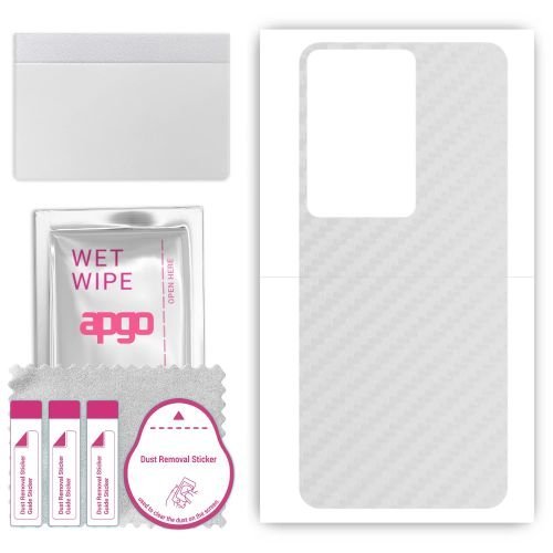 folia naklejka skórka strukturalna na TYŁ do Oppo A79 5G - Carbon Przezroczysty - apgo SKINS