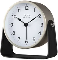 Zegary - Budzik JVD SRP2313.3 12 cm srebrny skórzana podstawka . - miniaturka - grafika 1