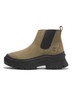 Botki damskie - Timberland Skórzane sztyblety "Roxie Lane" w kolorze khaki - miniaturka - grafika 1