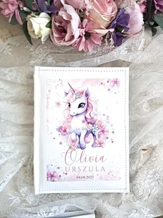 ALBUM JEDNOROŻEC z imieniem, prezent na chrzest, roczek, święta - Pamiątka Chrztu Świętego - miniaturka - grafika 1