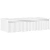 Szafki łazienkowe - Mexen Rivel szafka łazienkowa podumywalkowa 100 cm z blatem, 1 szuflada, ryflowana , biała mat - 91A20-10023-1-BFC01 - miniaturka - grafika 1