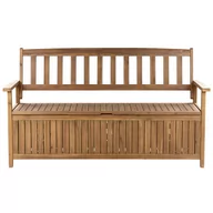 Ławki ogrodowe - Ławka ogrodowa ze schowkiem 160 cm drewniana SOVANA - miniaturka - grafika 1