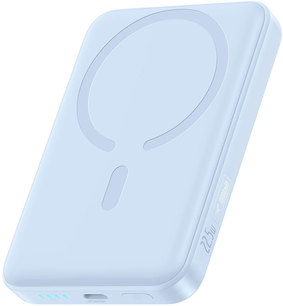 Powerbank Baseus Powerbank indukcyjny 10000mAh 22.5W MagSafe z kablem USB-C 20V/3A 0.3m - niebieski Powerbank indukcyjny 10000mAh 22.5W MagSafe z kablem USB-C 20V/3A 0.3m - niebieski