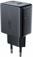 Ładowarki do telefonów - Acefast szybka ładowarka sieciowa USB Typ C 20W Power Delivery czarny (A1 EU black) A1 black - miniaturka - grafika 1