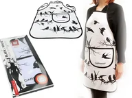 Fartuchy i rękawice kuchenne - Fartuszek kuchenny - Black & White, Ptaki (CARMANI) - miniaturka - grafika 1