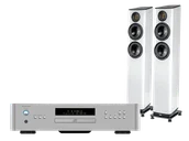 Zestawy stereo - Rotel RA-1572 MkII (srebrny) + FS407.2 (biały) - miniaturka - grafika 1
