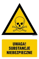 Systemy ekspozycyjne i znaki informacyjne - JA017 UWAGA SUBSTANCJE NIEBEZPIECZNE, PN - PŁYTA PCV 1MM; (150X225MM) - miniaturka - grafika 1