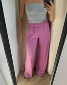 Spodnie sportowe damskie - Spodnie palazzo feelings pastel rose - miniaturka - grafika 1