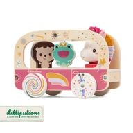 Zabawki interaktywne dla dzieci - Drewniany wózek do ciągnięcia Jednorożec Lena 12 m - zabawka - miniaturka - grafika 1