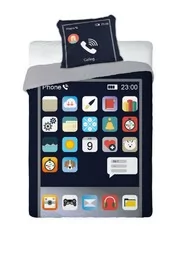 Faro Pościel świecąca w ciemności 160x200 Telefon Smartfon bawełniana młodzieżowa 23 - Pościel dla dzieci - miniaturka - grafika 1