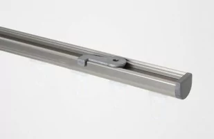 KARNISZ SUFITOWY SREBRNY INOX SZYNA TECHNO 15 ZEGAR - Karnisze - miniaturka - grafika 1