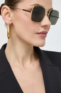 Okulary przeciwsłoneczne - Gucci okulary przeciwsłoneczne damskie kolor złoty - grafika 1