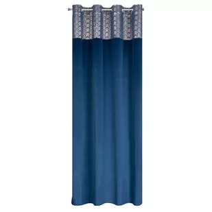 Zasłona 140 x 250 Dekoracyjna Velvet Elen Gra+Sza - Zasłony - miniaturka - grafika 1